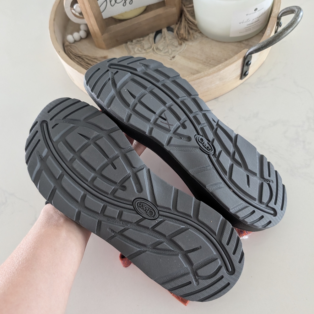 Chaco Mega Z Orange and Black Women's Sandals Size 10 - Picture 3 of 6